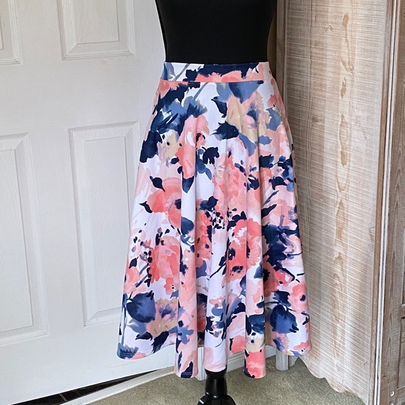Lara Fashion Floral Print Skirt, Size L - Picture 4 of 10